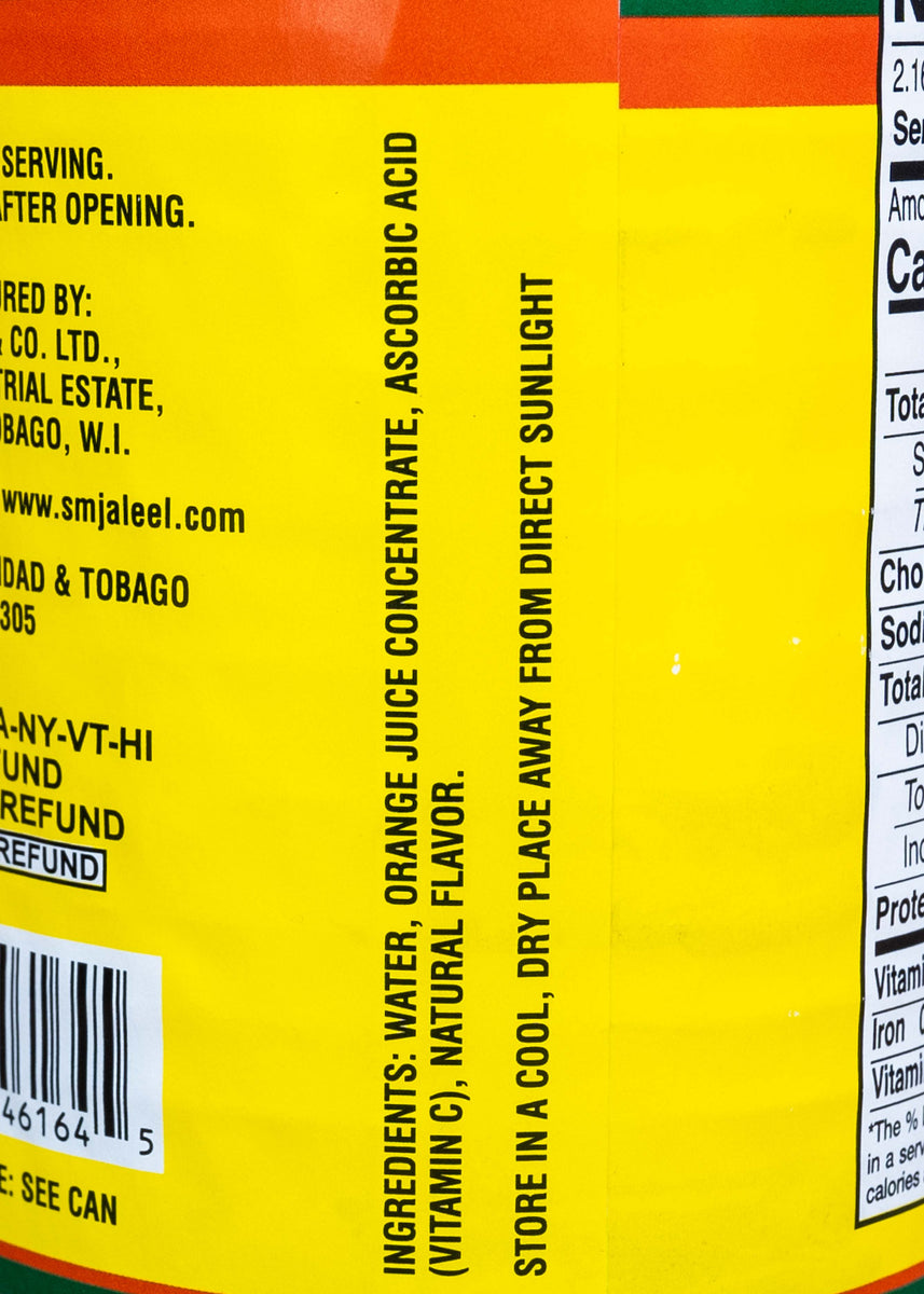 Trinidad Juices Unsweetened Orange 540ml My Trini Shop Ltd