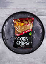 Load image into Gallery viewer, Corn Chips, Sunshine Snacks, Trinidad Corn Chips, Hot and Spicy, Spicy Chips, Trinidad snacks, Trinidad snacks London, Trinidad snacks UK,  Trinidad and Tobago, Trinidad, My Trini Shop, Trinidad Shop, Trini Shop, Trini food London, Caribbean snacks, Caribbean foods, Caribbean Shop London, Caribbean, Trinidad Grocery, Trini Snacks, Trinidad food
