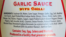 Load image into Gallery viewer, Mabel&#39;s Garlic Sauce, Mabel&#39; Chilli Garlic Sauce, Artisan Sauce, Gourmet, Garlic Sauce, Garlic Chadon Beni, Garlic Condiment, Garlic Shadon Beni, Pepper, Hot Pepper, Fire Sauce, Scorpion Pepper, Trinidad Scorpion Pepper, Chadon Beni, Shadon Beni, Matouk&#39;s Trinidad, Trinidad foods London, Trinidad products UK,  Trinidad and Tobago, Trinidad, My Trini Shop, Trinidad Shop, Trini Shop, Trini food London, Trinidad Curry, Caribbean foods, Caribbean Shop London, Caribbean, Trinidad Grocery, Trinidad food, Trinidad
