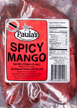 Load image into Gallery viewer, paulas snacks, paulas trinidad, red mango, preserve mango, west indian, trinidad, trinidad snacks, snacks, trini, paulas spicy plums, paula spicy plums, preserve plums, spicy mango
