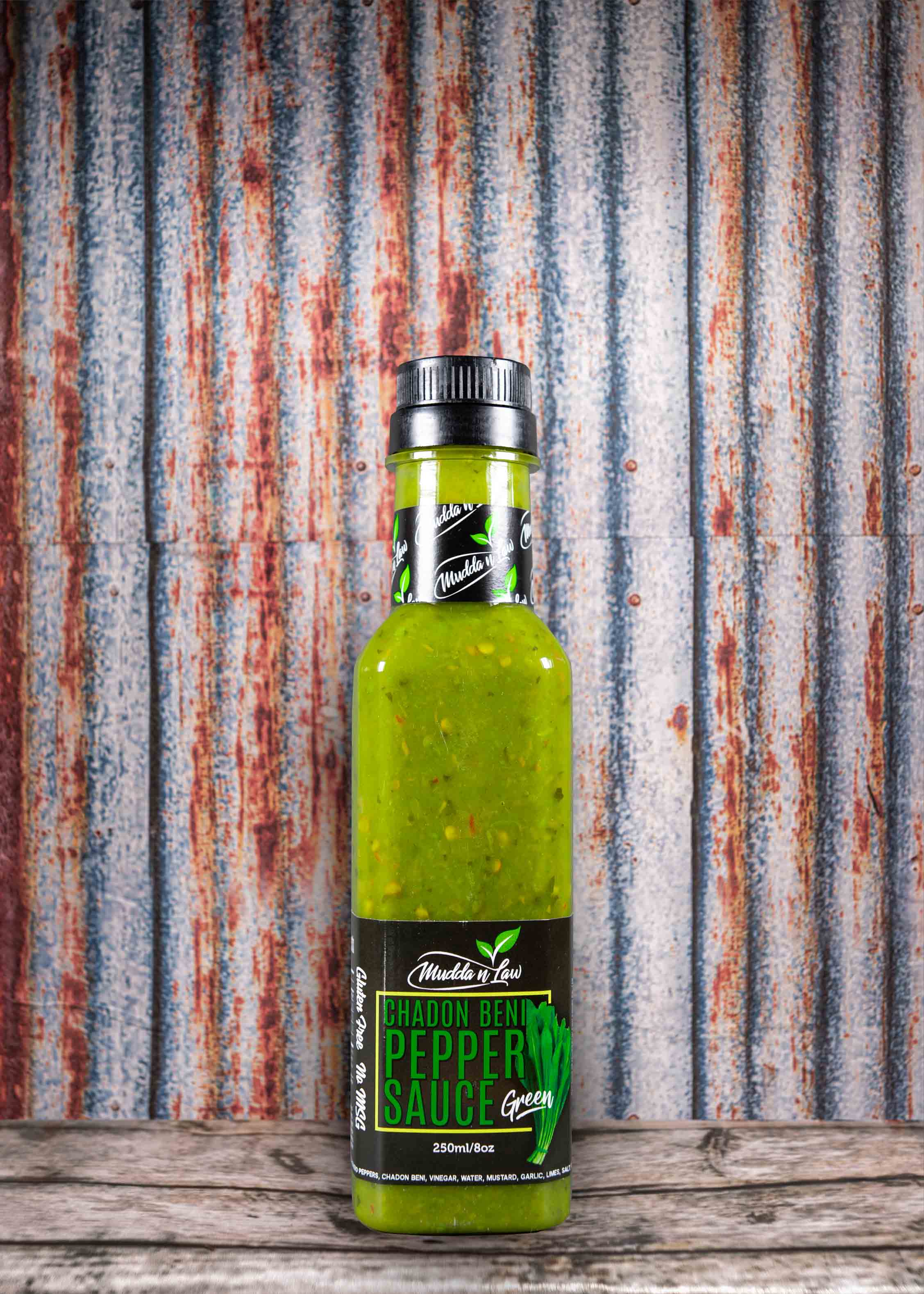 Shady multi bottle ミルフルール　rady ボトル Mudda 'N' Law Chadon Beni Pepper Sauce 250ml – My Trini Shop Ltd