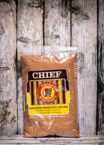 chief, roasted geera, ground geera, geera, seasonings